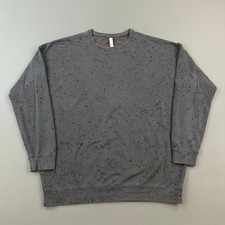 Athleta Studio to Street Sweatshirt Women's Large Tall Gray Splatter Athleisure