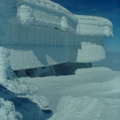 Vtg Mount Washington New Hampshire Rime Ice 35mm Slide Observatory Summit NH