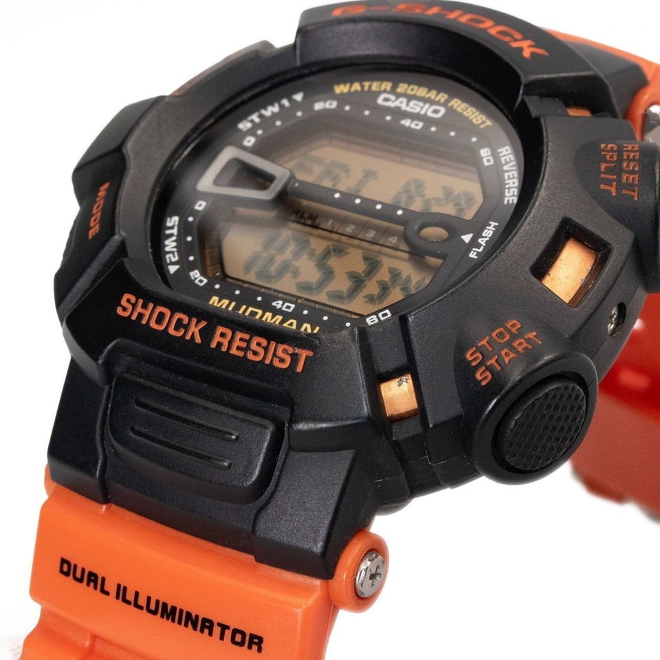 CASIO G-SHOCK G-9000R Mudman Men in Rescue Black Orange Digital Watch w ...