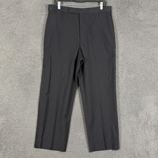 Brooks Brothers Tuxedo Pants Mens 34x28 Black Madison Fit Wool Slacks Formal