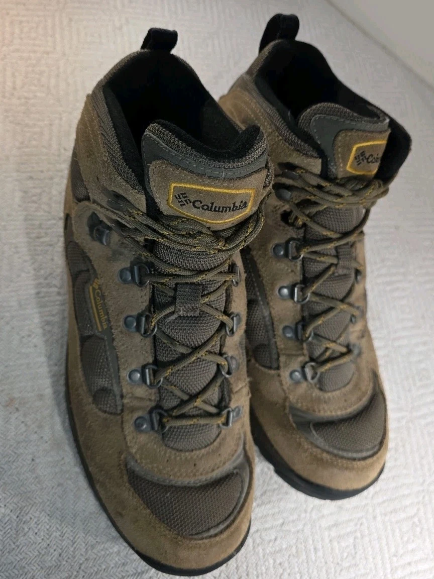 Columbia Hilltop Ridge Brown Leather Hiking Camping Boots Mens size 12
