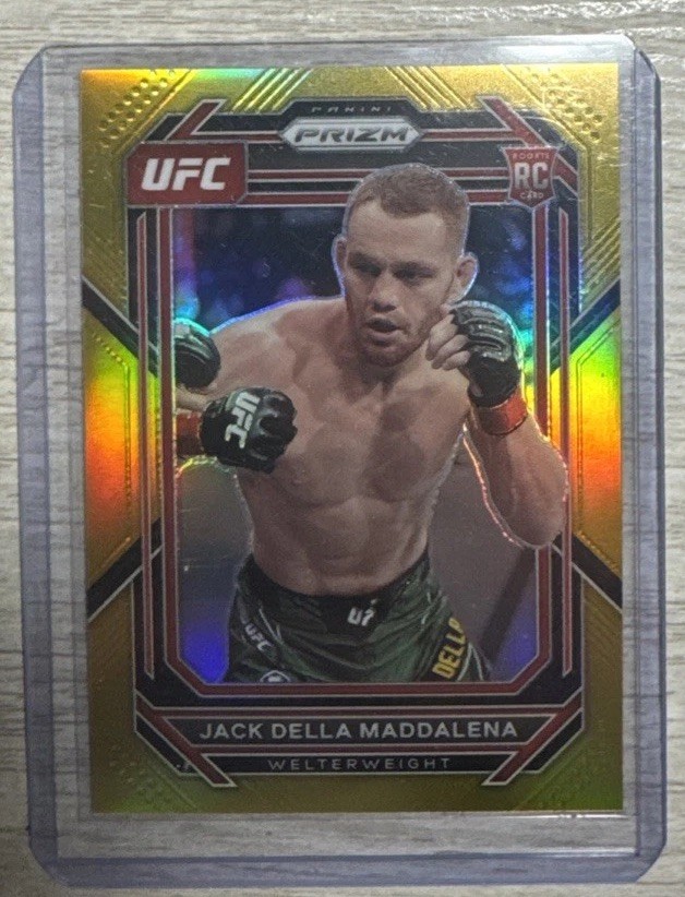 2023 Panini Prizm UFC Jack Della Maddalena Gold Rookie RC /10 #187
