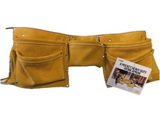 CLC SUEDE Tool Work Apron Belt 370X2 Hammer Loop 8 Pouches NWT NEW Suede Leather