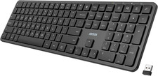 2.4G USB Wireless Keyboard Ultra Slim Full Size Keyboard with Numeric Keypad and