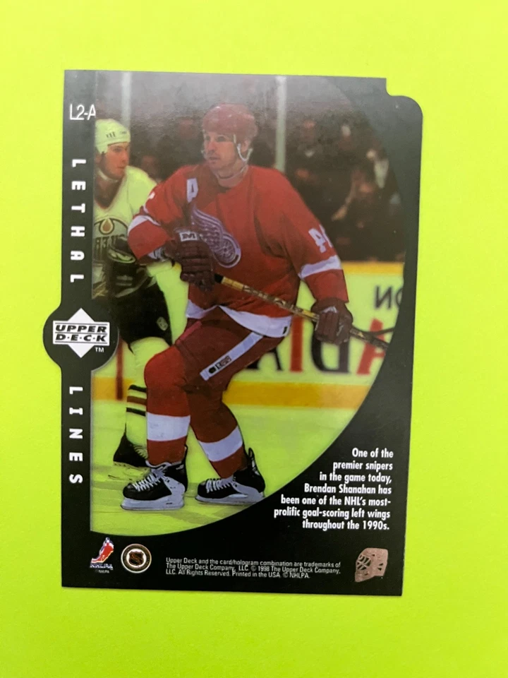 1997-98 Upper Deck Ice Lethal Lines Insert L2A Brendan Shanahan Detroit Red Wing - Image 2 of 2