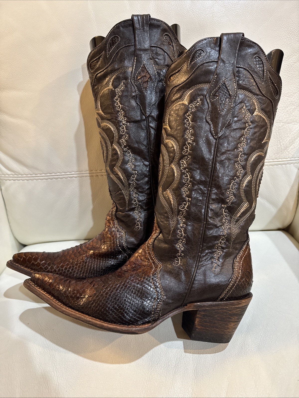 Cuadra Python Leather Boots, 7.5 US EXCELLENT CON… - image 13