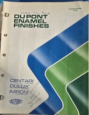 Dupont Enamel Color Finishes Centari Dulux Imron 1979