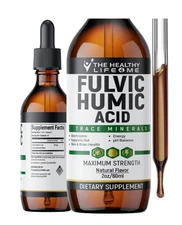 Fulvic Acid + 72 Trace Minerals | Fulvic Humic Acid | Digestion | Hydration | Ke