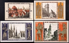BRAUNSCHWEIG 1921 "Old Braunschweig" Complete Series German Notgeld