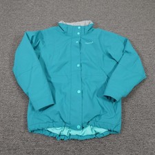 Marmot Jacket Youth Large Blue Insulated Snap Front Ski Winter Snow Coat