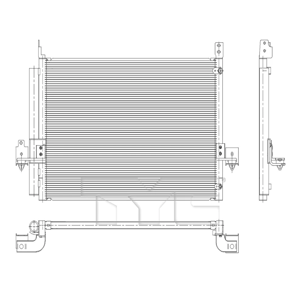 Condensador para Toyota Tundra Hybrid 22-24 5,5 mm 884A0-34010 Foto 4 de 4