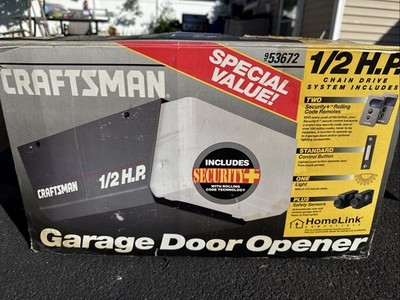 Craftsman 953672 Half Horsepower Garage Door Opener System 1/2 Home Link
