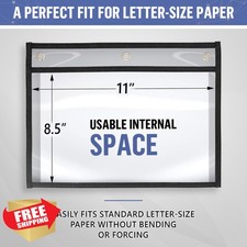 5pk 8.5x11 Landscape Job Ticket Holders Dry Erase Sleeves