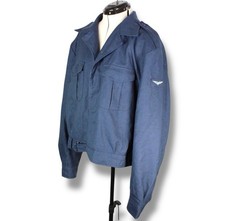 Griechische Luftwaffe Ike Jacke Herren XL Marine Militär Luftfahrt Vintage Wolle Knopfleiste