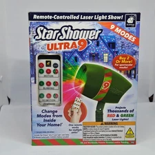 Star Shower Ultra 9 Remote Controlled Lazer Light Show Green and Red As Seen On 