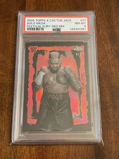 2025 Topps X Cactus Jack Solo Sikoa Festival Fury Red 4/5 PSA 8