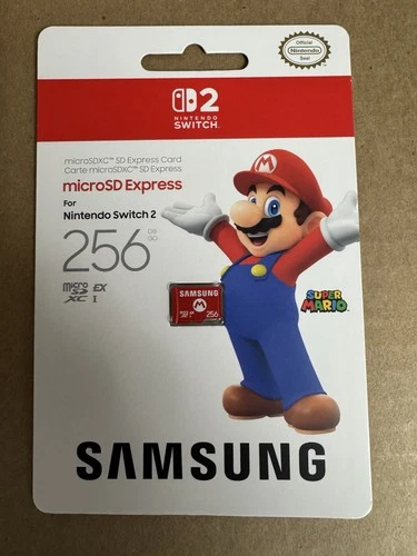 Nintendo Switch 2 Micro SD Express Card 256GB MARIO Edition Samsung NEW (22d)