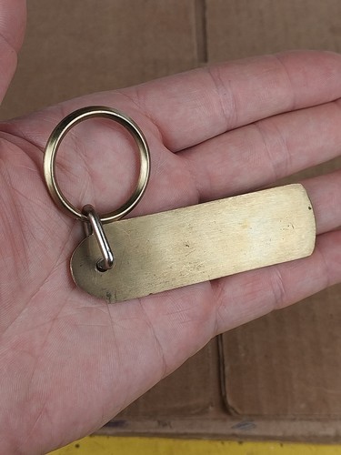 Vintage massiver Messing Taylor Michigan Schlüsselanhänger Key Fob - Bild 2 von 4