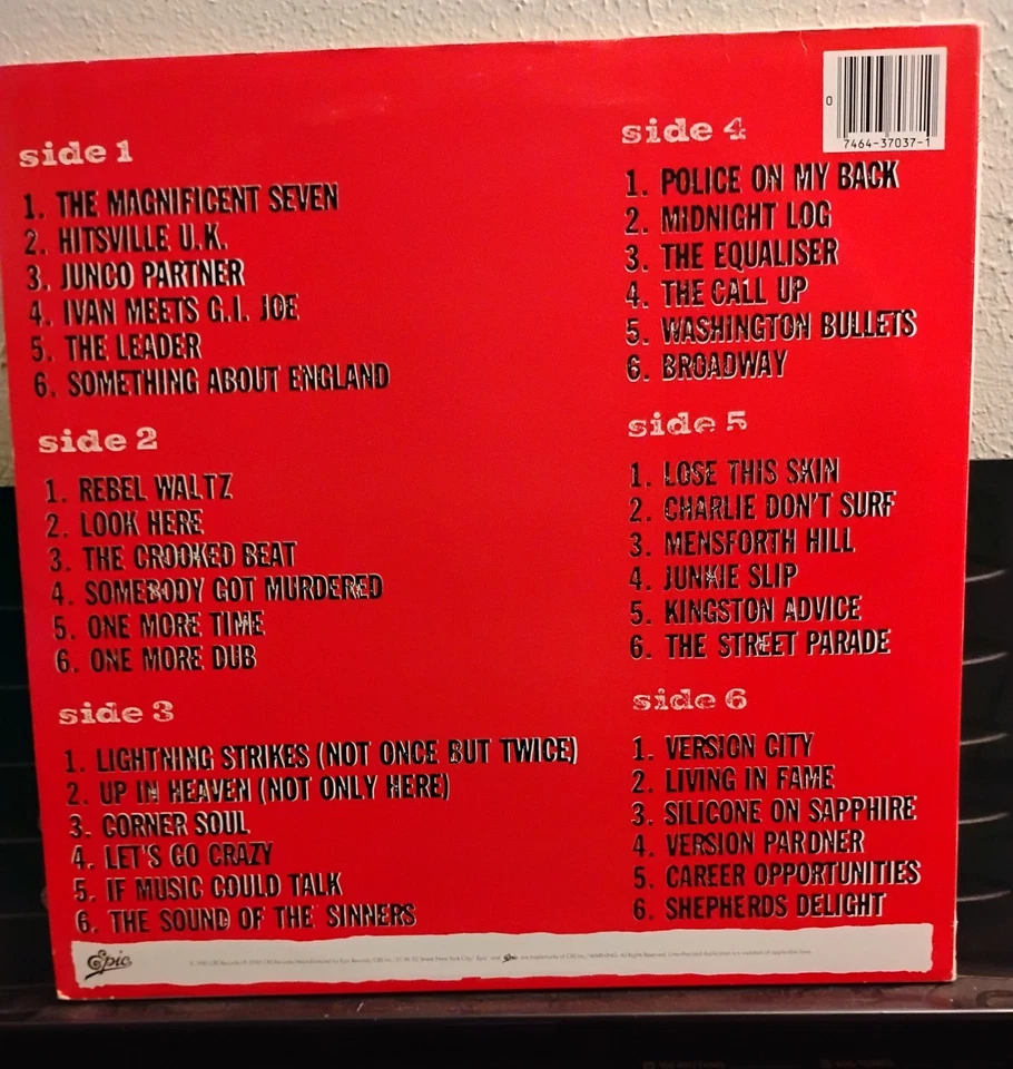 THE CLASH Sandinista! 1980 1st US Pressing E3X 37037 3XLP W/Lyric Poster VG+ Foto 2 de 4