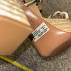 Schutz Juliet Platform Block Heel Espadrille Sandals white gold sz 6 B New — photo 8