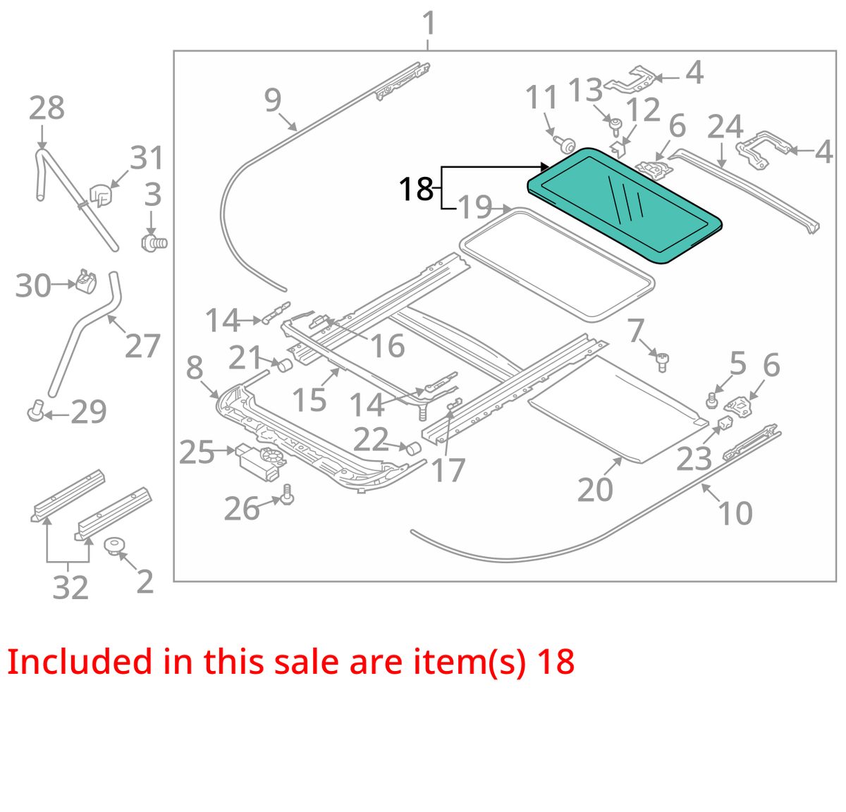 2006-2013 Suzuki Grand Vitara Sunroof Glass Factory OEM 78711
