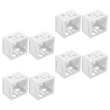 8 Pcs Blind Brackets White ABS 1 Inch for Window Box and Blind Accessories