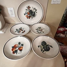 Over And Back italy Large Salad Serving Bowl And 4 Salad Bowls