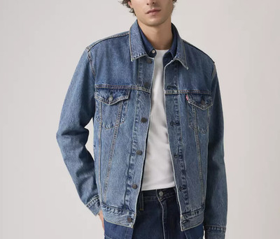 LEVI'S Men Trucker Jacket, Washed Away - Medium Wash
