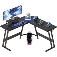 120-130Cm LED L-FöRmiger Eckschreibtisch Schreibtisch Computertisch Gaming Tisch
