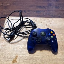Original Microsoft Xbox Blue S-Type Controller Wired Official TESTED WORKS