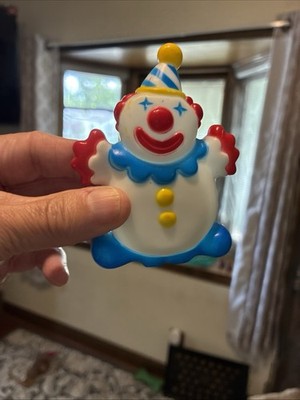 Vintage 80s Clown Night Light Plug in Wall Plastic WORKING Sanitoy 1985