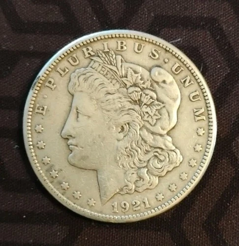 1921 Morgan Silver Dollar - Last Year Issue - 90% Silver