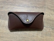 Polo Ralph Lauren Brown Leather Vintage Sunglass Eyeglass Case w/Belt Loops