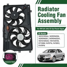 Radiator Cooling Fan Assembly For Vw Golf Jetta Cc Eos Passat Tiguan