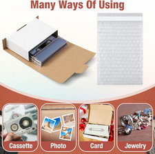 50 Pcs Small Shipping Boxes with Bubble Protective Bags, Cassette Mailers Car...