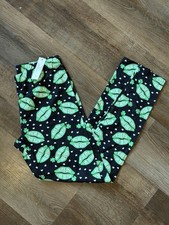 No Boundaries St.Patrick's Day leggings Size L black /green Kiss Me Im Irish