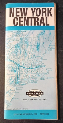#ad October 27 1963 New York Central System Railroad Time Table $7.50
