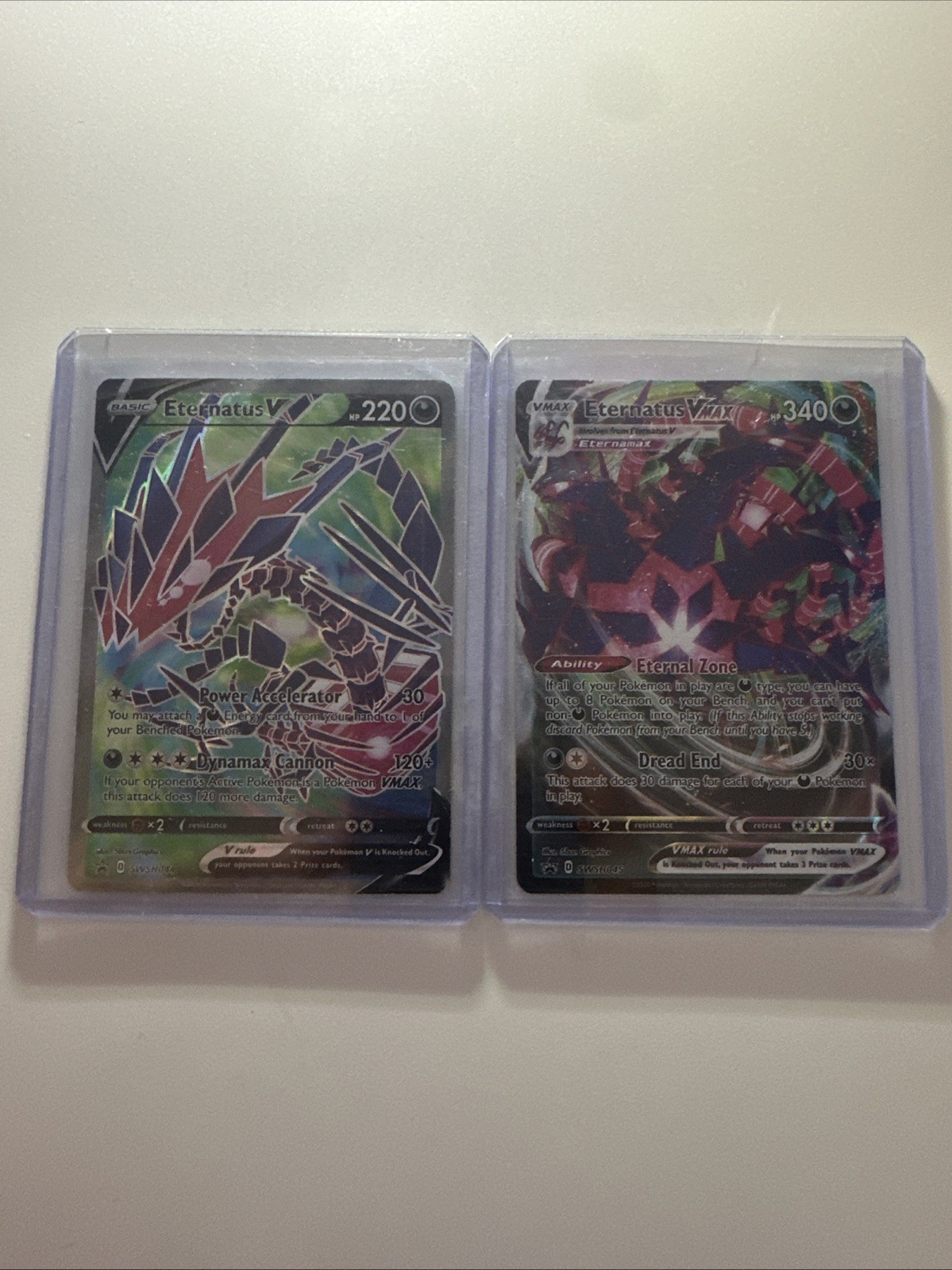 Pokémon Eternatus V & Eternatus VMAX Holo Promo Cards SWSH Promo SWSH043 SWSH045