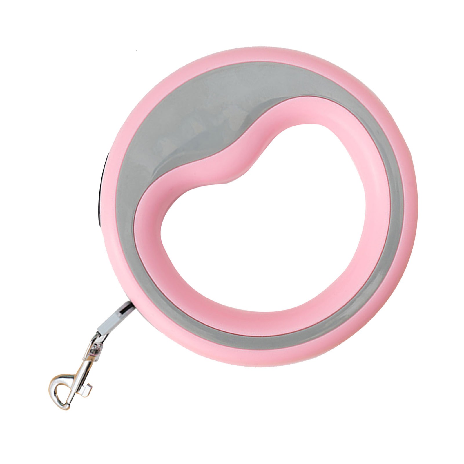 (Pink)Retractable Dog Leash Ergonomic Automatic Retractable Pet Rope For