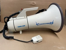 THUNDERPOWER THUN-1200 BULLHORN MEGAPHONE SIREN & MICROPHONE SPEAKER 45 WATT