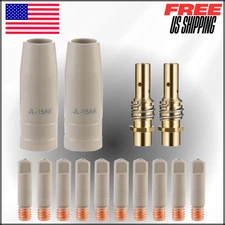Mig Welding Tips, Ceramic Welding Nozzle Replacement MB15 15AK Accessories, 14Pc