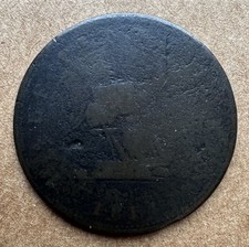 1814 1/2 PENNY LOWER CANADA RICHARD HURD EMERGENCY COINAGE RELATIVELY RARE