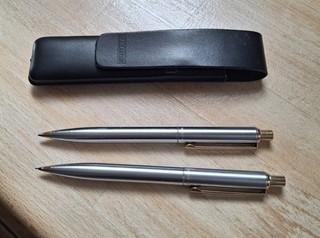 Sheaffer Sentinel Chrome Ballpoint Pen & Mechanical Pencil Set Fully Working