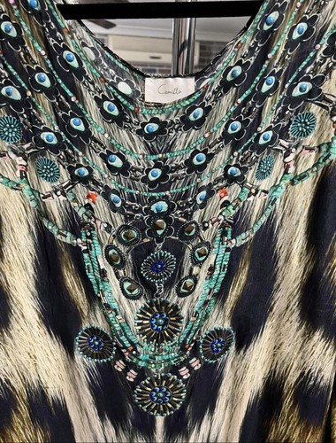 Camilla - Panthera long round neck kaftan. O/S Excellent Condition- RARE VINTAGE - Picture 3 of 6