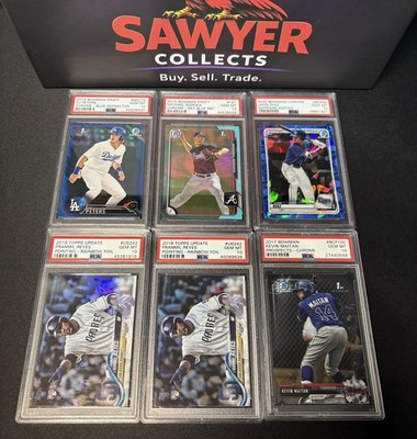 x6 PSA 10 Platten. Topps Chrome Baseball 2016 -2020. RC & Bowman. Gem Mint