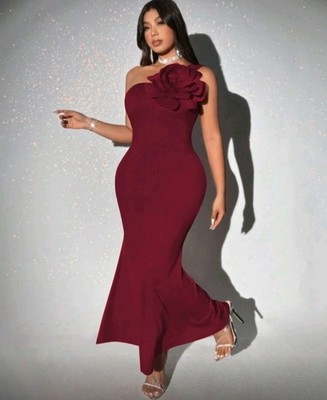 Viva Relle Plus Size Women Elegant Asymmetric Sleeveless 3D Plus Size Floral...