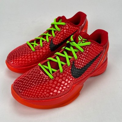 Nike Kobe 6 Protro Reverse Grinch Bright Crimson Black FV4921-600 Mens Size 6.5