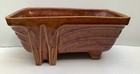 Vintage Drip Glaze Brown Geometric Rectangular Cookson Pottery Planter Succulent — photo 1
