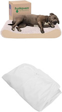 Large Luxe Cream Dog Bed with Waterproof Liner - Ultimate Comfort