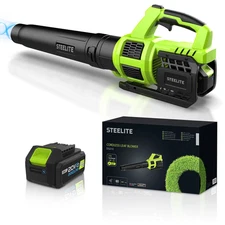 STEELITE 21V 120 MPH 400 CFM Cordless Leaf Blower/Sweeper with 4.0 Ah Battery